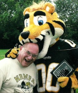 Wally with Hamilton Tiger Cats Mascot